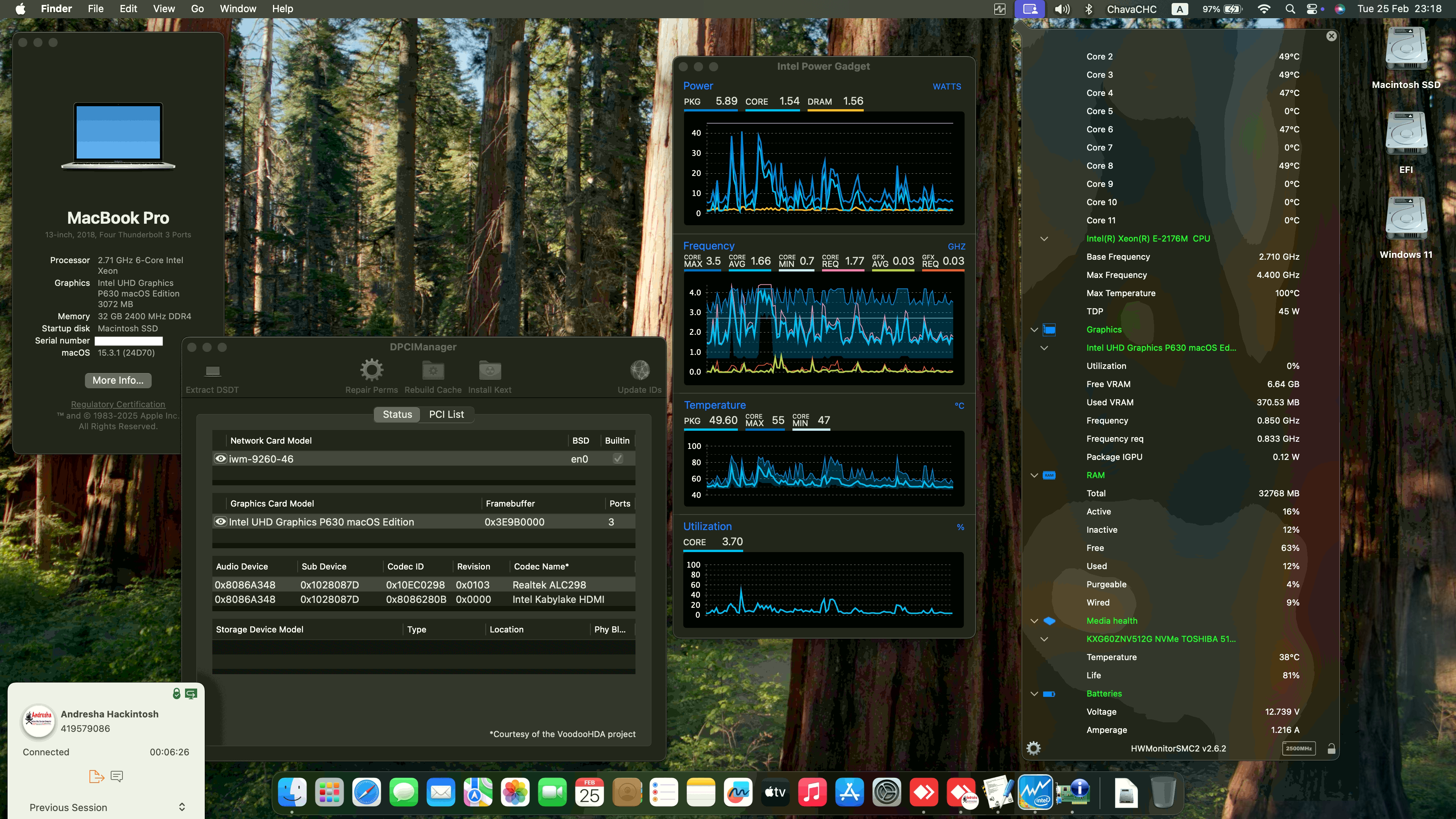 Success Hackintosh macOS Sonoma 15.3.1 Build 24D70 in Dell Precision 5530